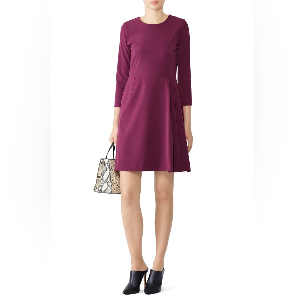 Of Mercer Rodney dress size 6 burgundy women’s business New York long sleeve